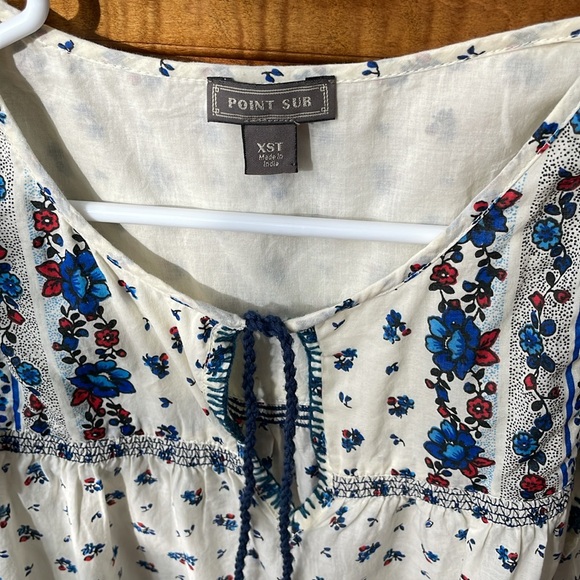 J.Crew Point Sur Flutter-sleeve Peasant Top in Cotton Voile Size XS tall - Picture 3 of 4